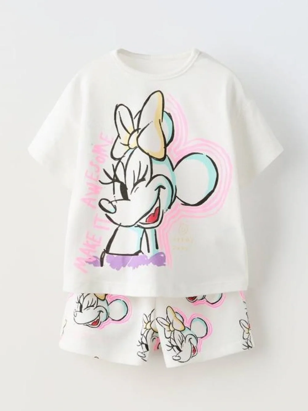 ZARA KIDS - Disney Minnie Mouse Short Sleeve Set